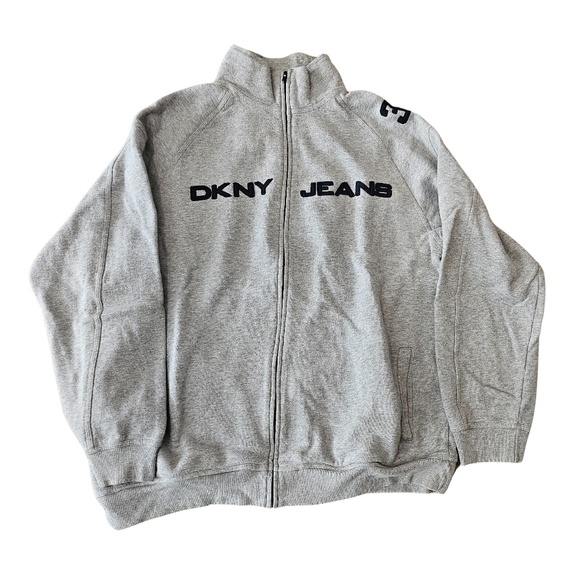 Mens DKNY Jeans Zip Up Sweater -L - Picture 1 of 1